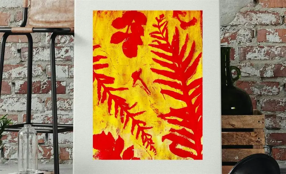 Botanical Gel Plate Printmaking