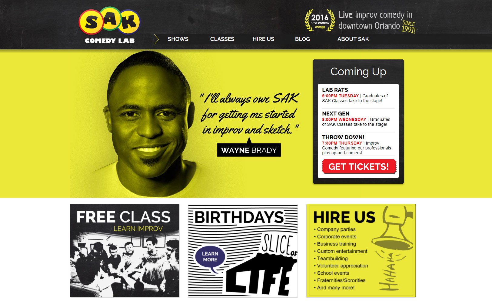 SAK Comedy Lab Weekly Shows (Fridays & Saturdays)