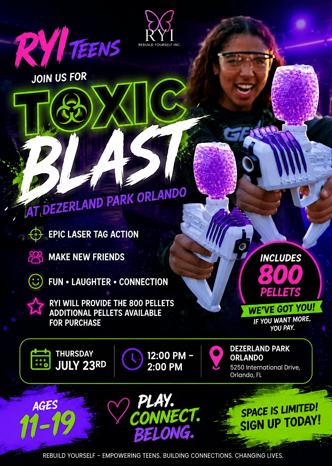 Teen Event - Toxic Blast (Ages 11-19)
