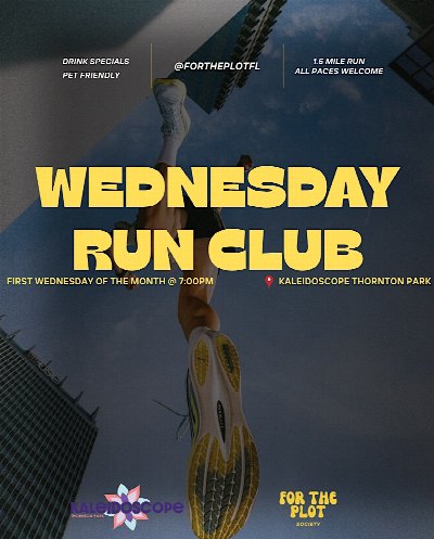 Thornton Park Run Club - 1st Wednesdays at Kaleidoscope Thornton Park — Jul 1, 2026