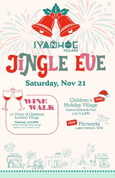 Ivanhoe Village Jingle Eve 2026 at Ivanhoe Village Main Street — Nov 21, 2026