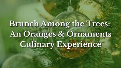 Brunch Among the Trees: An Oranges and Ornaments Culinary Experience at Winter Garden Heritage Foundation Heller Hall — Nov 21, 2026