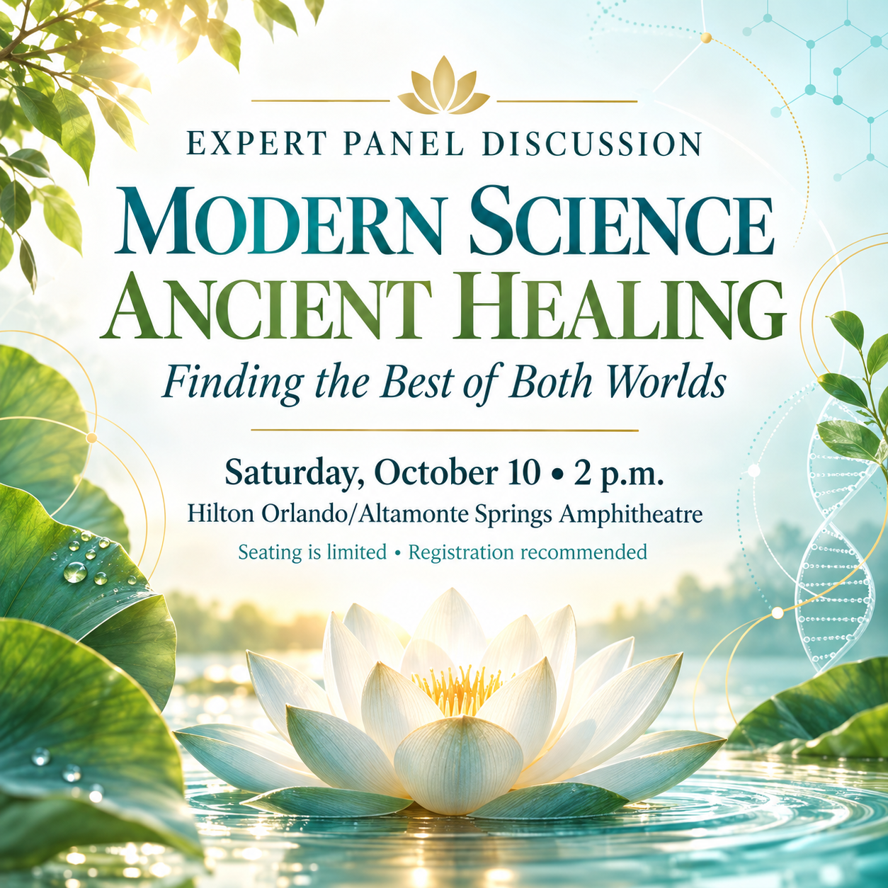 Live Panel Discussion: Modern Science, Ancient Healing