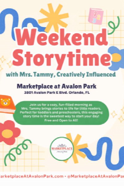 Weekend Storytime at Avalon Park at Marketplace at Avalon Park — Oct 10, 2026