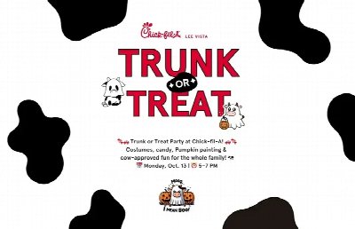 Chick-fil-A Lee Vista Trunk or Treat at Chick-fil-A Lee Vista — Oct 13, 2026