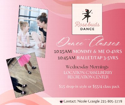 Rosebuds Dance Mommy & Me Dance Class in Casselberry at Casselberry Recreation Center — Oct 14, 2026