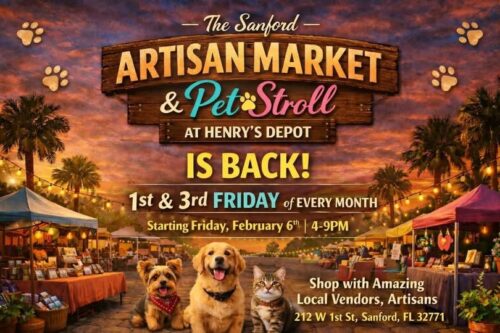 Twilight Artisan Market & Pet Stroll at Henry’s Depot (Third Friday of Every Month)