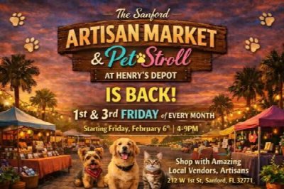 Twilight Artisan Market & Pet Stroll at Henry’s Depot (Third Friday of Every Month) at Henry’s Depot — Oct 16, 2026