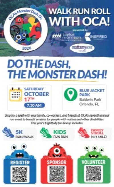 OCA’s Seventh Annual Monster Dash at Blue Jacket Park — Oct 17, 2026