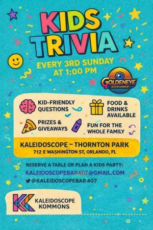 Kaleidoscope Thornton Park’s Kids Trivia