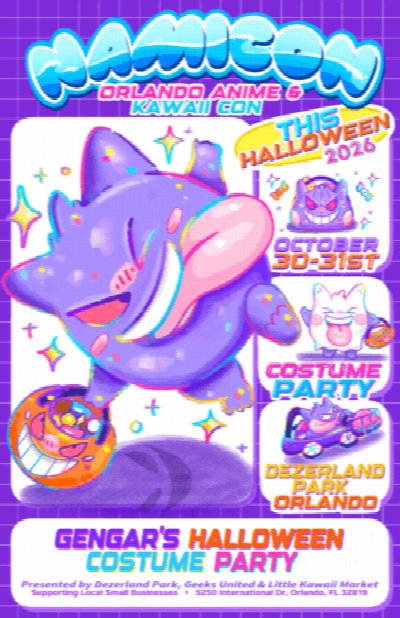 Namicon 2026: Gengar’s Halloween Costume Party at Dezerland Park Orlando — Oct 30, 2026