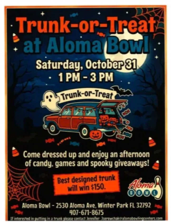 Aloma Bowl Trunk-or-Treat in Winter Park