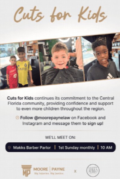 Cuts for Kids at Makk’s Barber Parlor — Nov 1, 2026