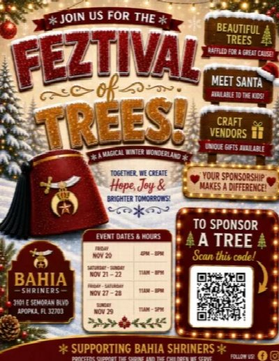 Bahia Shriners FEZtival of Trees at Bahia Shriners — Nov 20, 2026