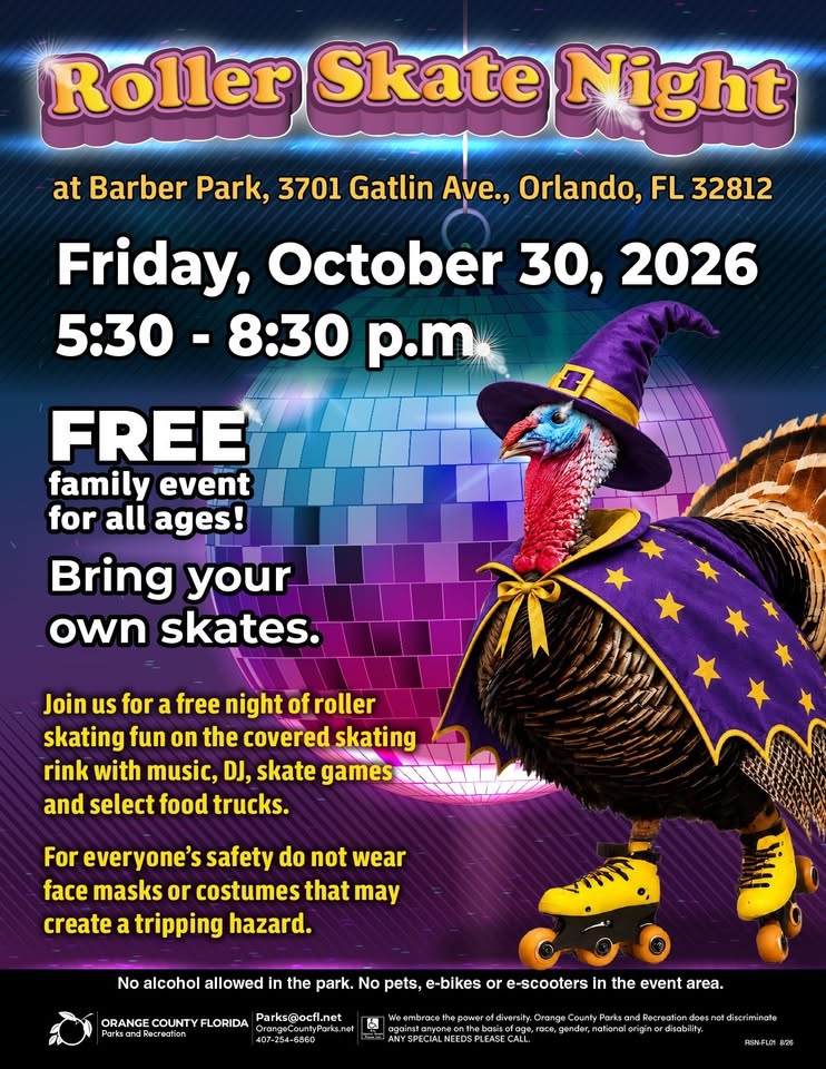 Roller Skate Night at Barber Park Orlando