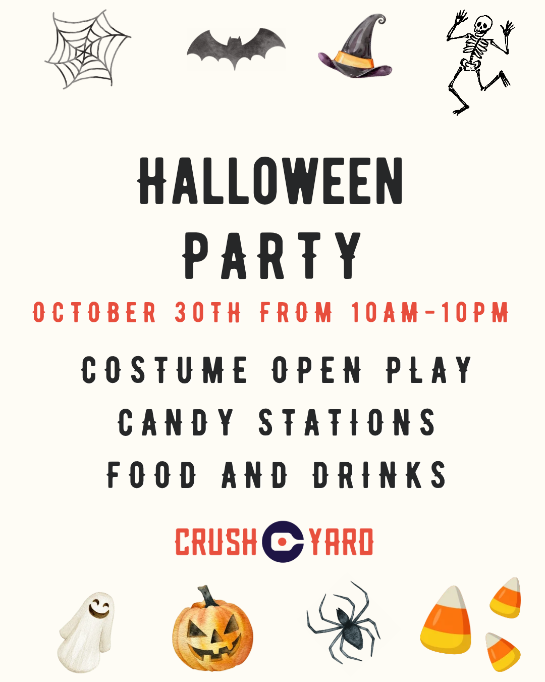 Halloween Party at Crush Yard!