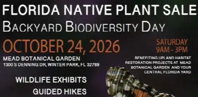 Backyard Biodiversity Day Native Plant Sale at Mead Gardens at Mead Botanical Garden — Oct 24, 2026