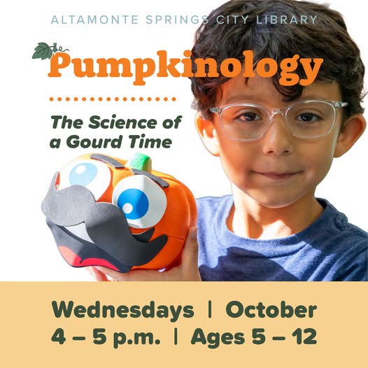 Pumpkinology at Altamonte Springs Library in October